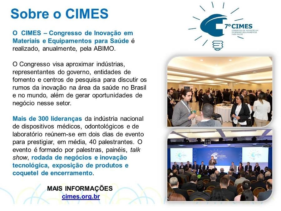 7º CIMES – Congresso de Inovação em Materiais e Equipamentos para Saúde